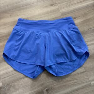 Lululemon Speed Up Mid-Rise Lined Short 4" Wild Indigo Women Size 4